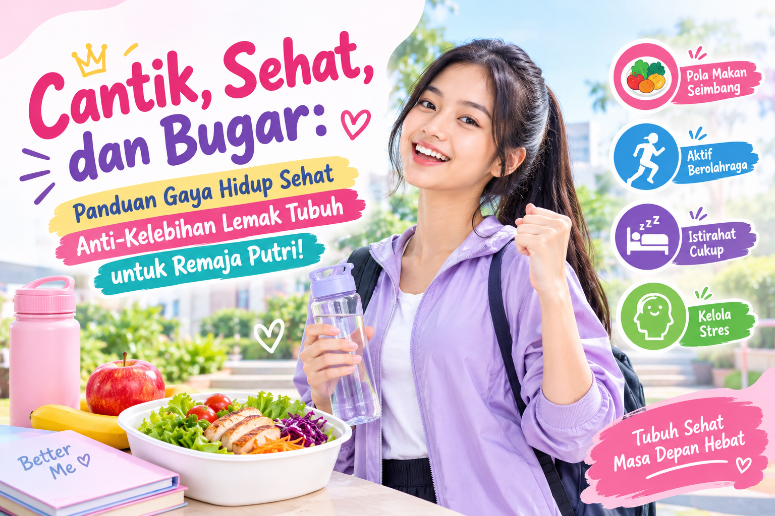 Cantik, Sehat, dan Bugar: Panduan Gaya Hidup Sehat Anti-Kelebihan Lemak Tubuh untuk Remaja Putri!
