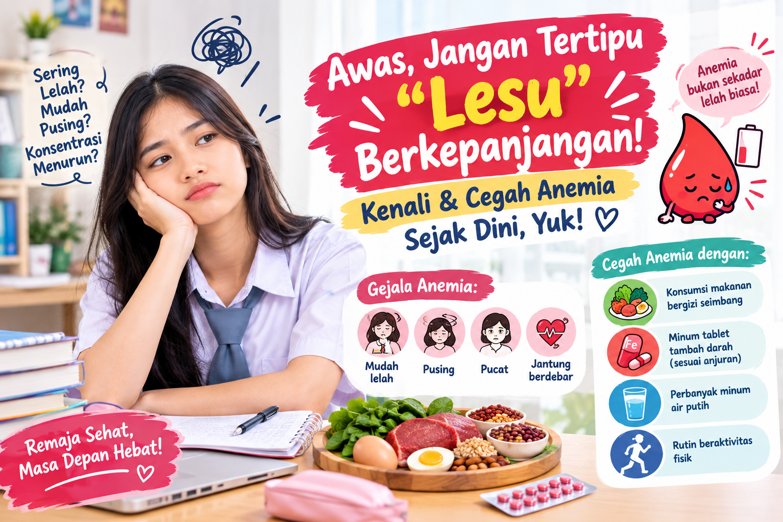 Awas, Jangan Tertipu "Lesu" Berkepanjangan! Kenali & Cegah Anemia Sejak Dini, Yuk!